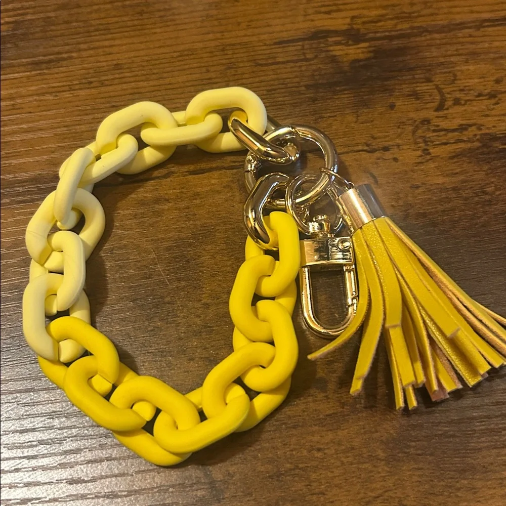 Yellow Chain Tassel Keychain NEW Boutique brand